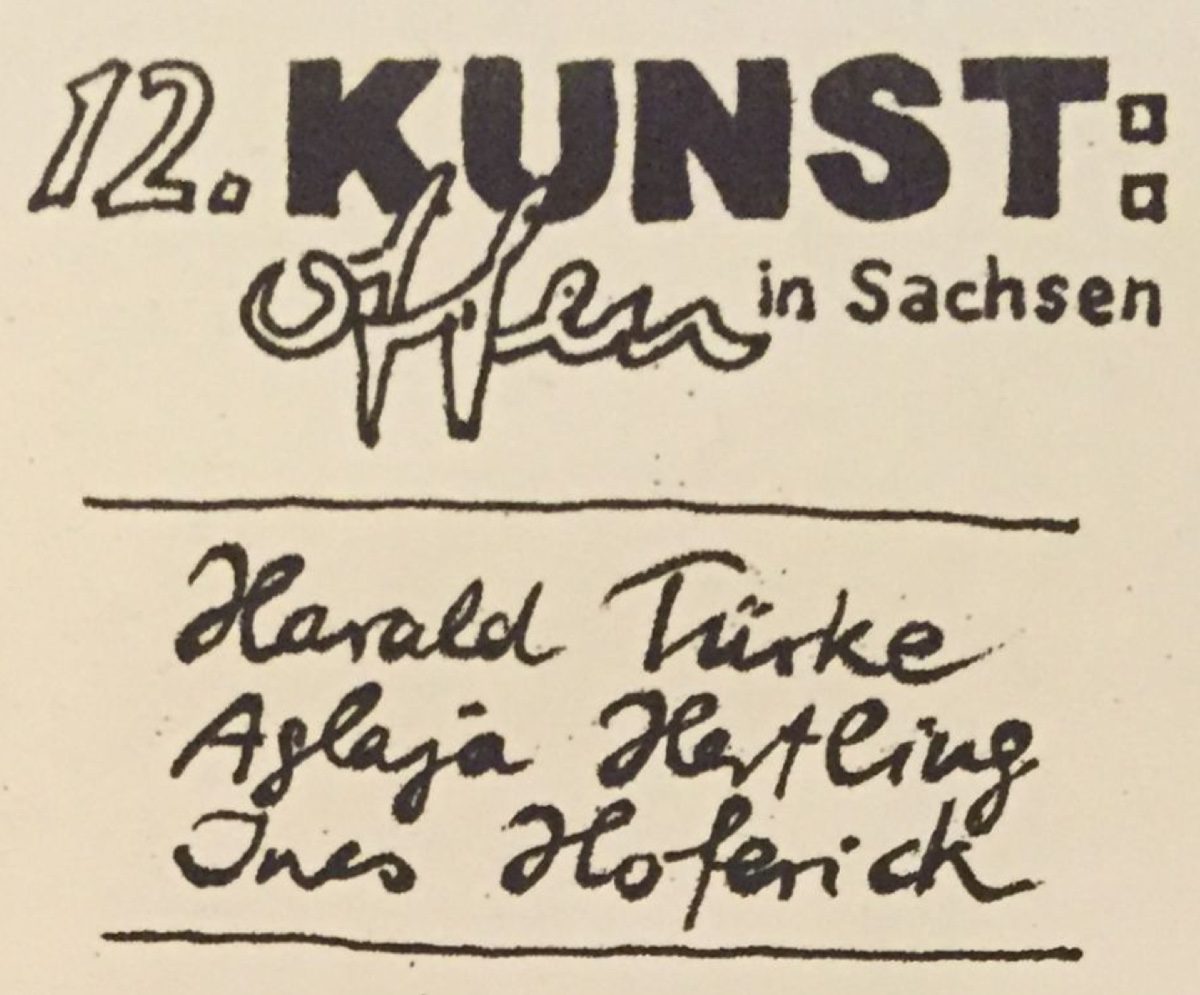 Einladungstitel zu KUNST offen in Sachsen in Jesseritz 2016