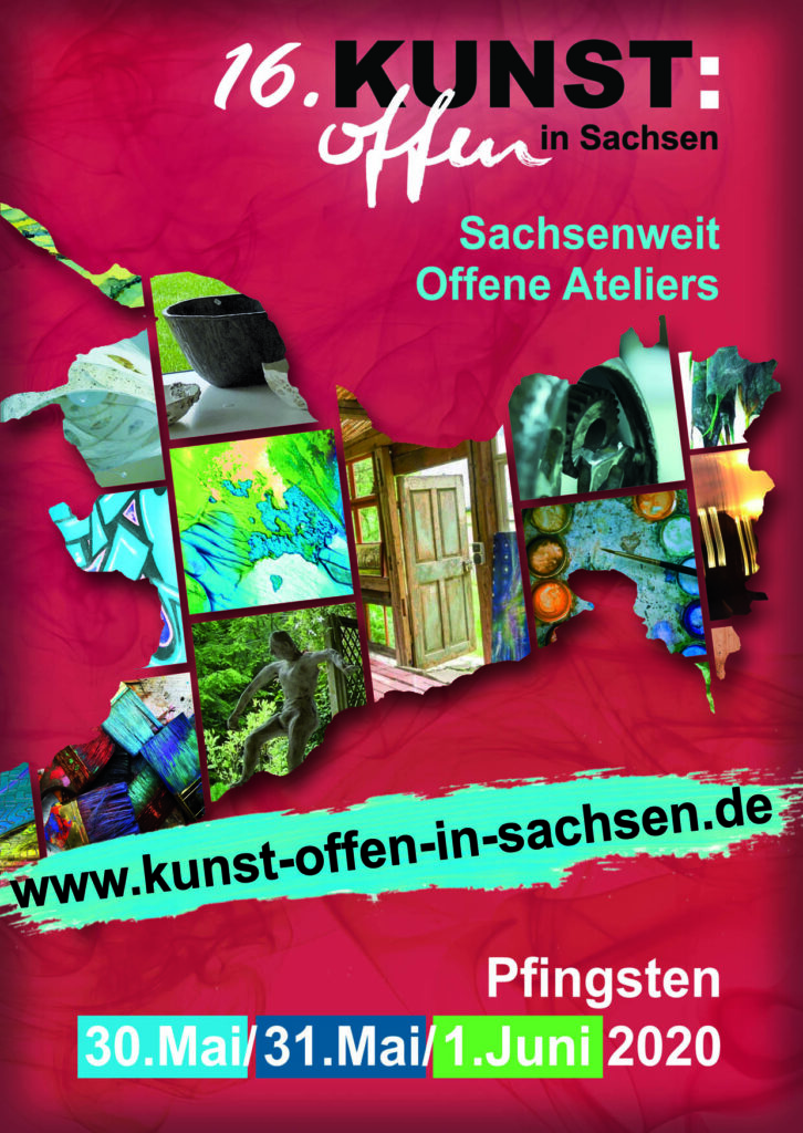 Plakat zu KUNST:offen in Sachsen 2020